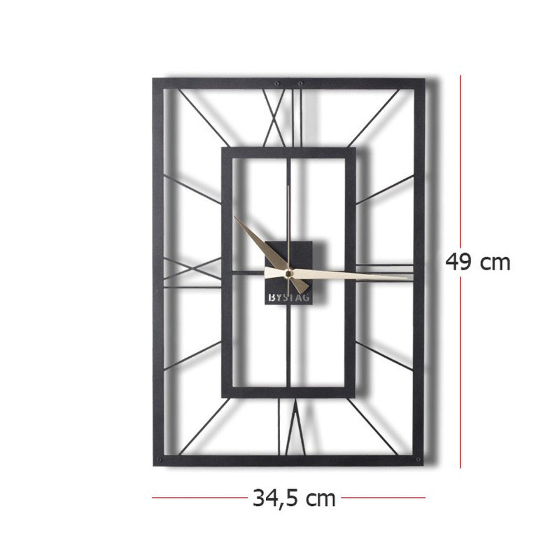 Vesperina Wall Clock, 49cm H x 34.5cm W x 0.2cm D