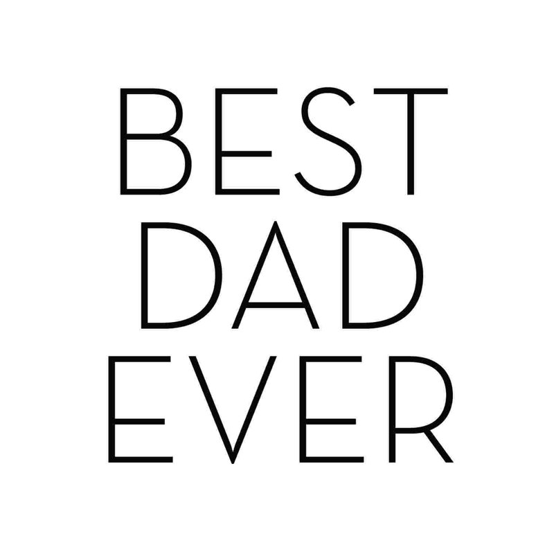 «Best Dad Ever», art textuel sur toile tendue, L 12 po x H 12 po