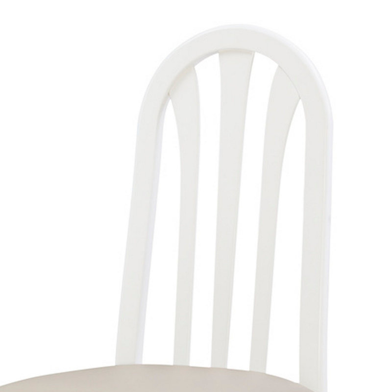 Chaise en similicuir Jesper, Beige, White