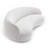 Simona Kidney-Shaped Grounded Curved 3-Seat Sofa