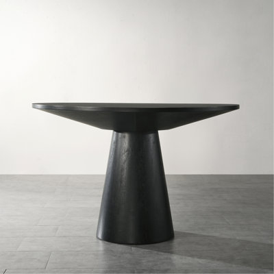 Furniture Rocco Contemporary 48" Pedastal Dining Table, Ebony