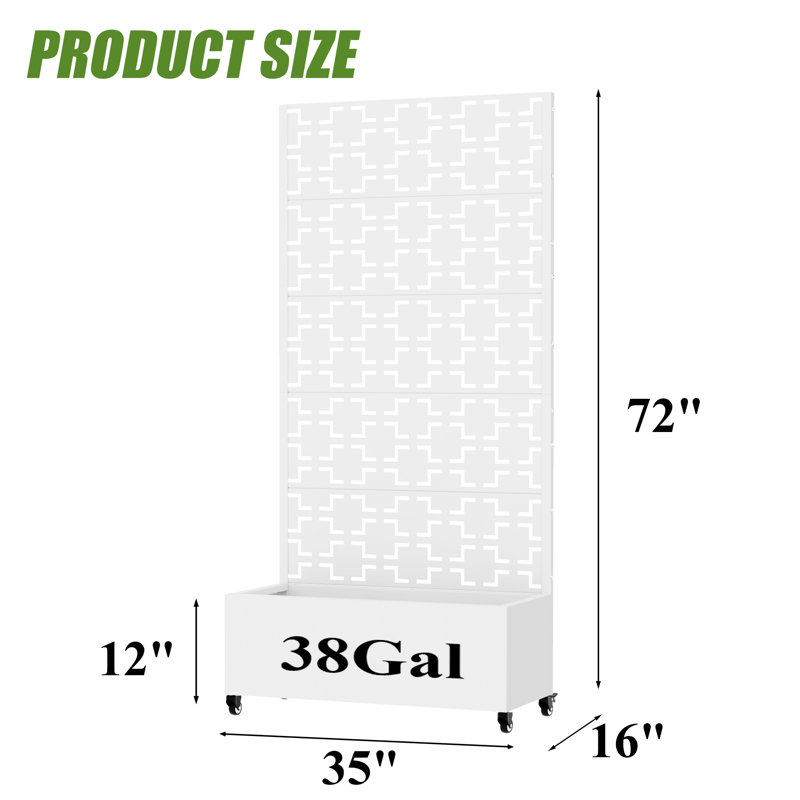 Fern 72 in. H x 35 in. W Planter Box
