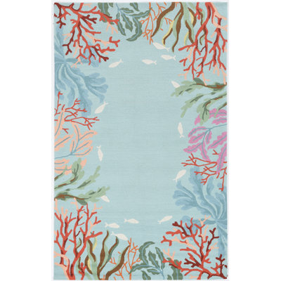 Tapis ivoire crocheté à la main à motif floral Jaden