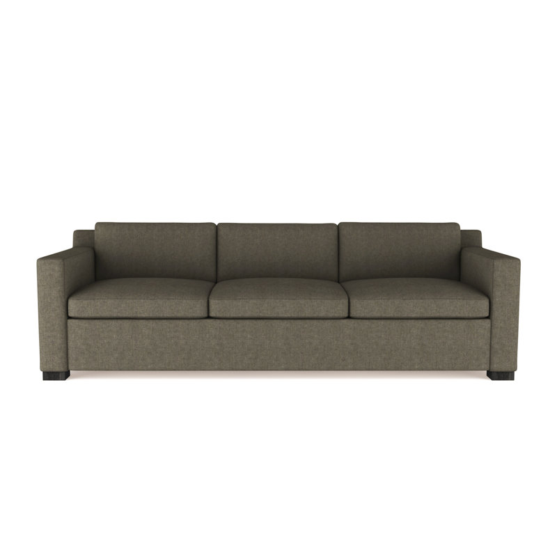 Canapé Mercer, Velours moelleux graphite, H 33,5 po x l 108 po x P 39 po, Ébène