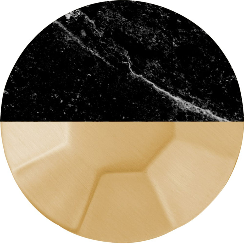 Firenze Conical Knob, Black Marbel