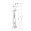 Robinet de baignoire autoportant avec douche à main - Fabrication en métal massif, jet complet pour la détente et l'expérience du bain en métal moderne, offre une couverture stable