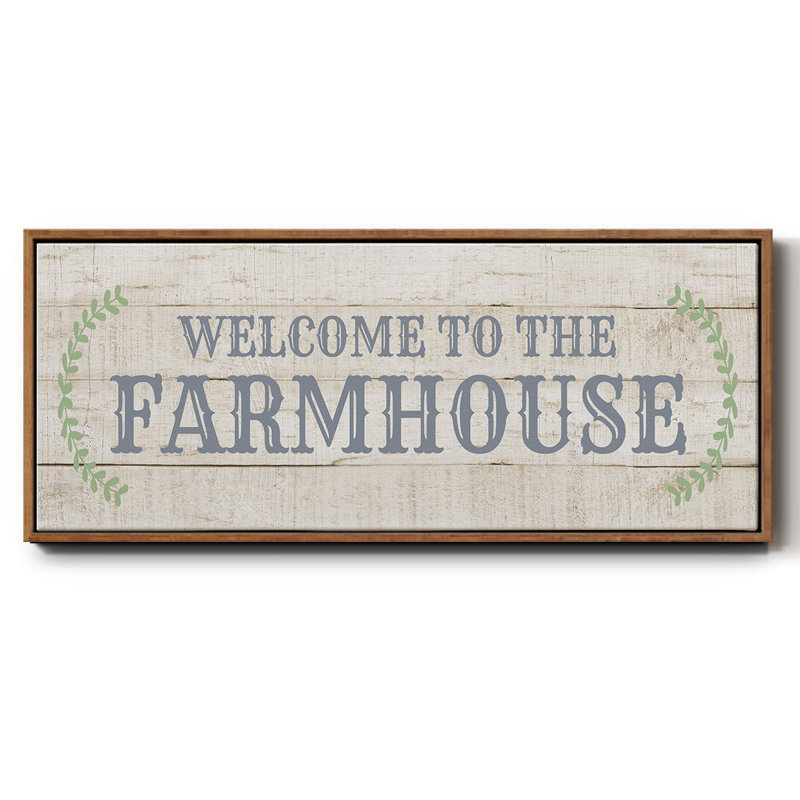 Welcome to the Farmhouse - Toile encadrée, H 20 po x l 50 po