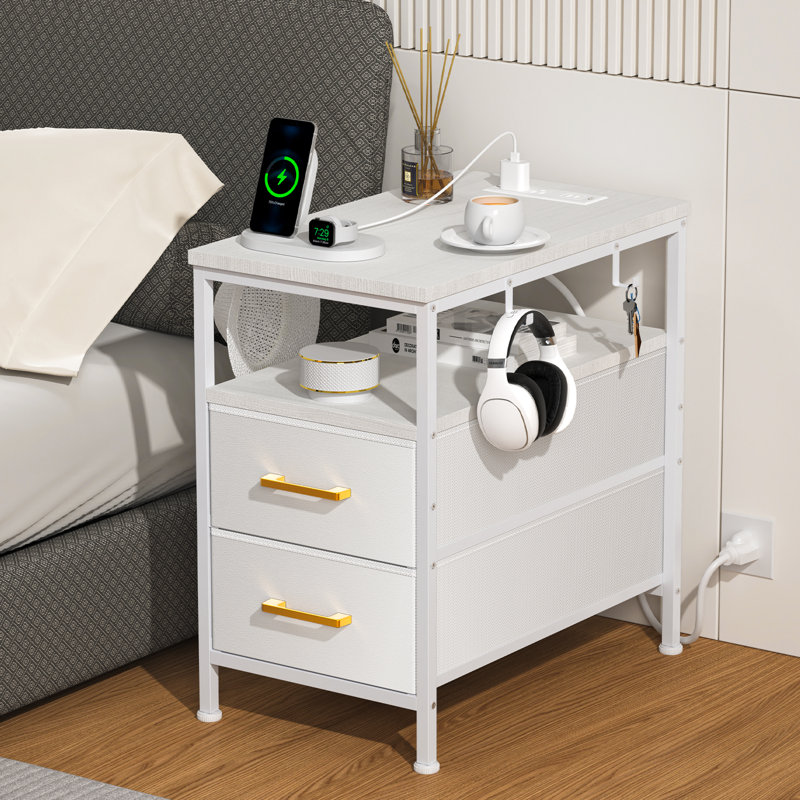 Table de bout avec tiroirs et tablettes
