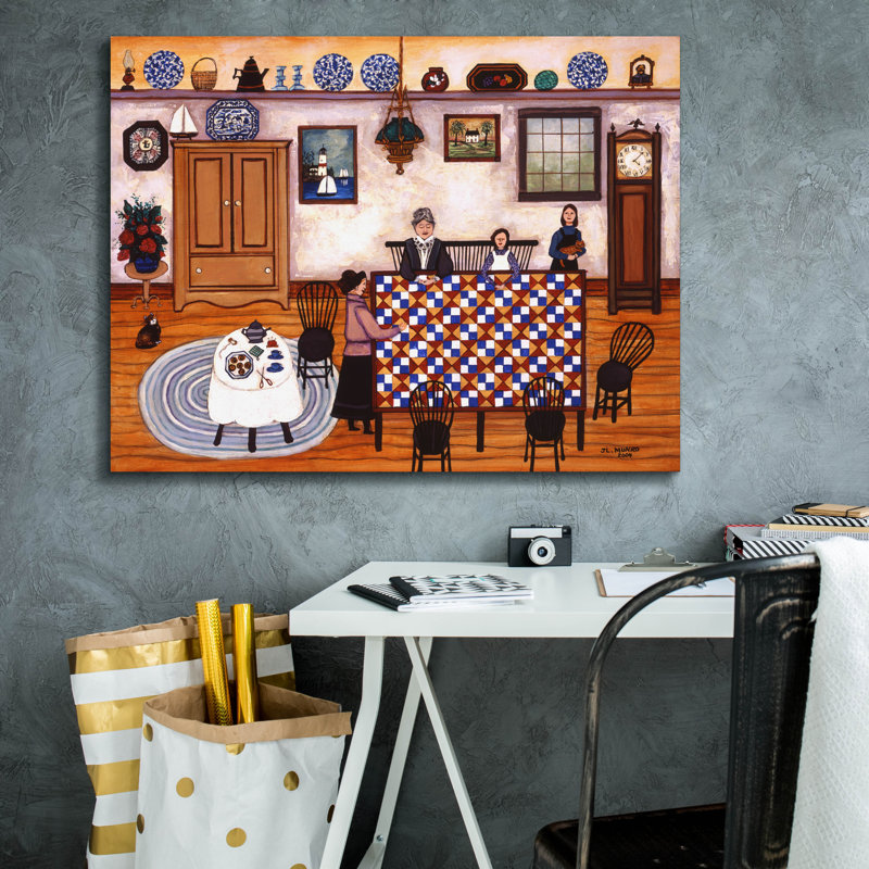  «Cape Cod Quilters» par JL Munro, art mural sur toile, 34 po x 26 po, H 26 po x l 34 po