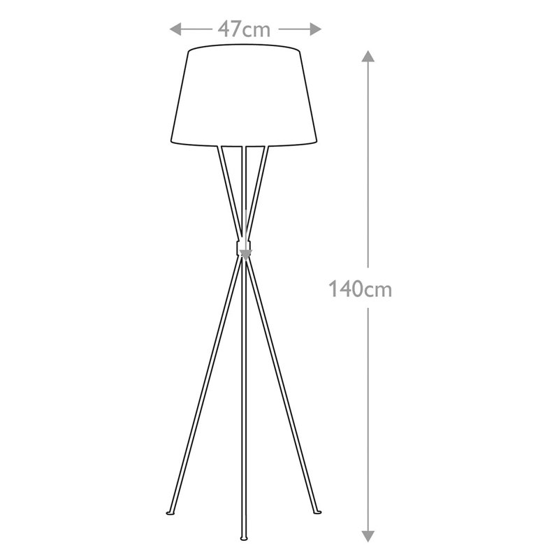 Moshannon 139cm Tripod Floor Lamp, Polished Nickel