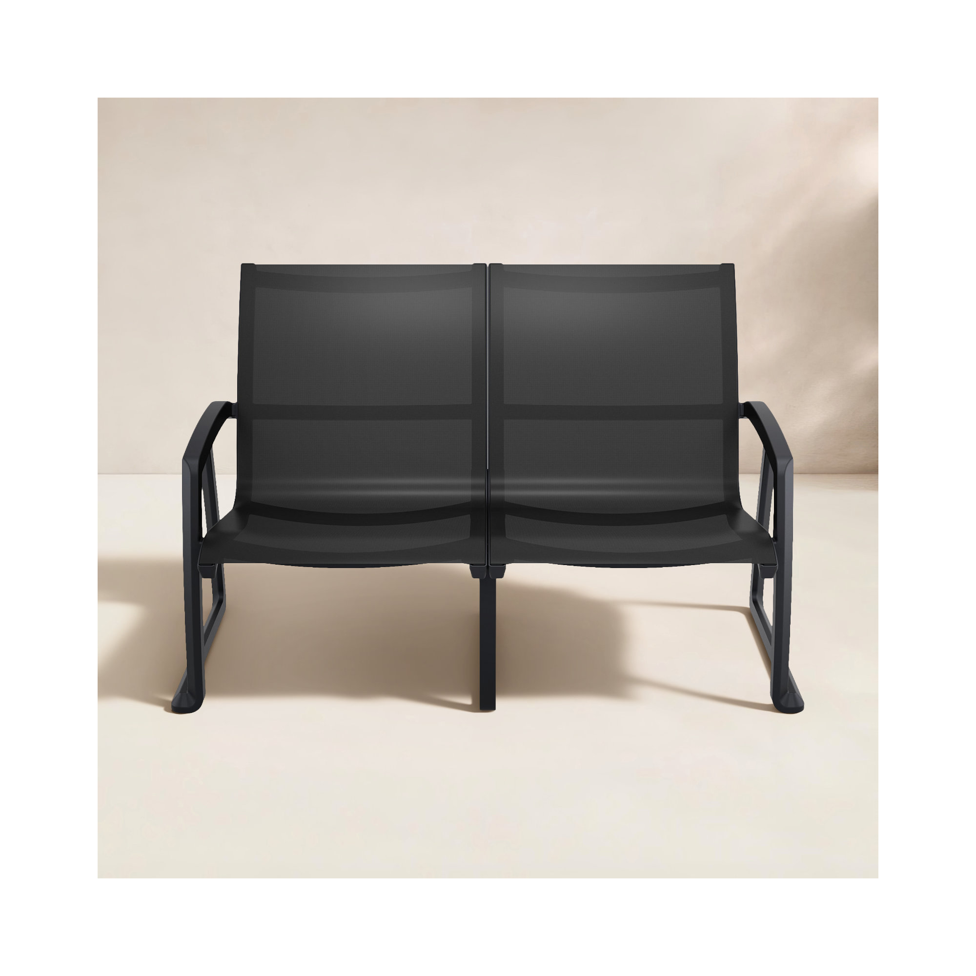 Farrah 53'' Wide Rectangle Loveseat, Black