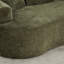 Chenille courbée avec 3 coussins, olive, siège profond pour appartement, mousse à mémoire de forme, sans assemblage, animal de compagnie, petit poids de 300 lb, salon, capacité, animal de compagnie - peu d'entretien