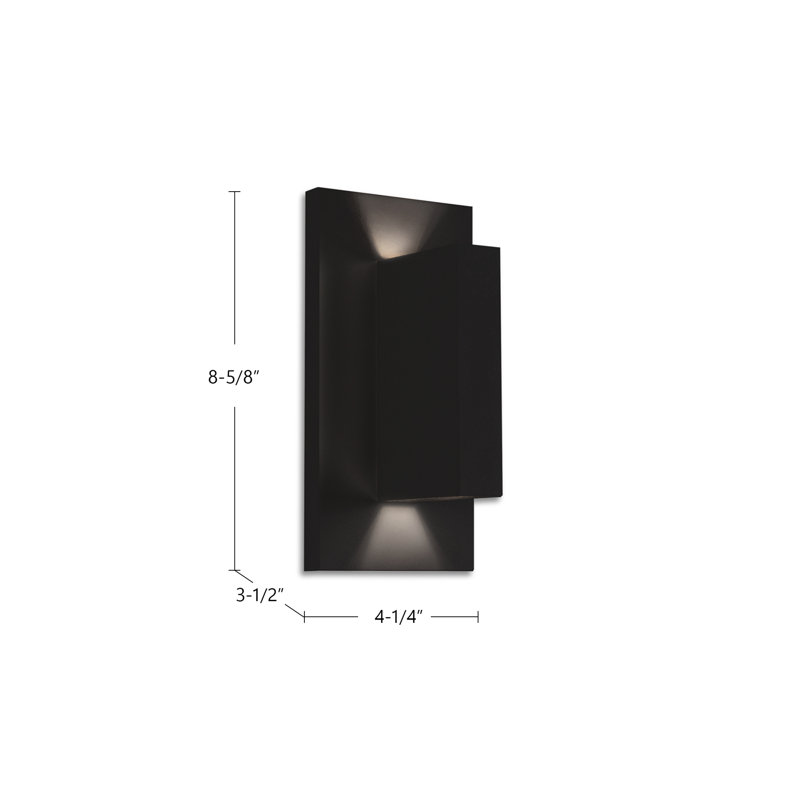 Vista 1 - Light LED Outdoor Flush Mount, Black