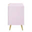 Table de chevet 2 tiroirs rose ultrabrillant-1338046026