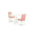 L'ensemble de table de salle à manger 3 pièces comprend une table de salle à manger et 2 chaises de cuisine en tissu de polyester rouge beige avec dossier élégant - finition lin blanc-306885471-310075274-272530956