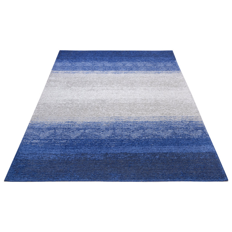 Bila Grey/Blue Rug, Rectangular 60 x 90cm