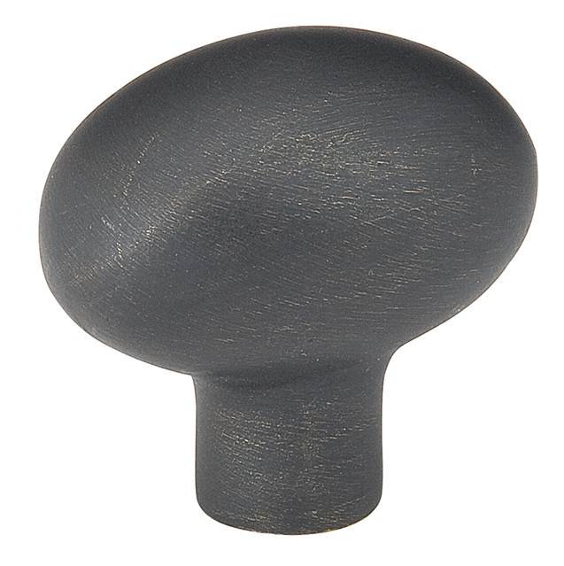 Oversized 1" Length Oval Knob, 1" H x 1" W x 1" D, Medium Bronze Patina