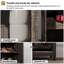 Armoire à vin avec support amovible, porte en filet et pieds réglables, rangement pour boissons alcoolisées à 3 niveaux-1996437726