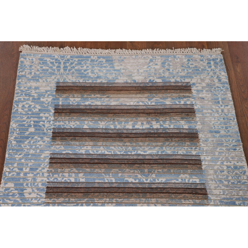 Tapis moderne abstrait à rayures All-Over 3 x 5