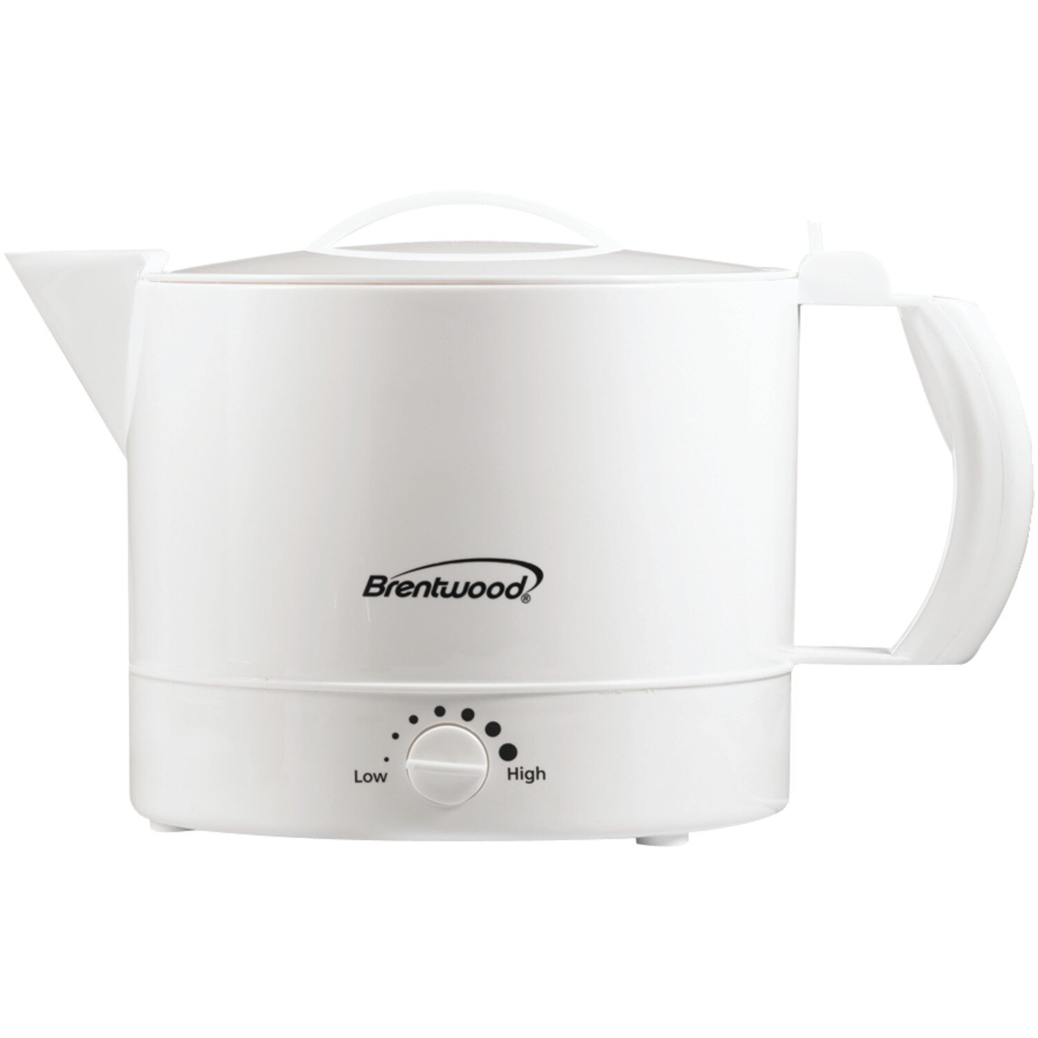 Brentwood 1.79qt. White Cordless Glass Electric Kettle with Tea