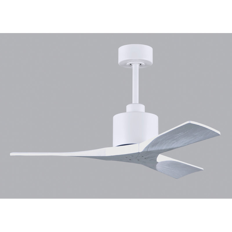 Nan 42" Ceiling Fan In Blades, Matte White, Matte White