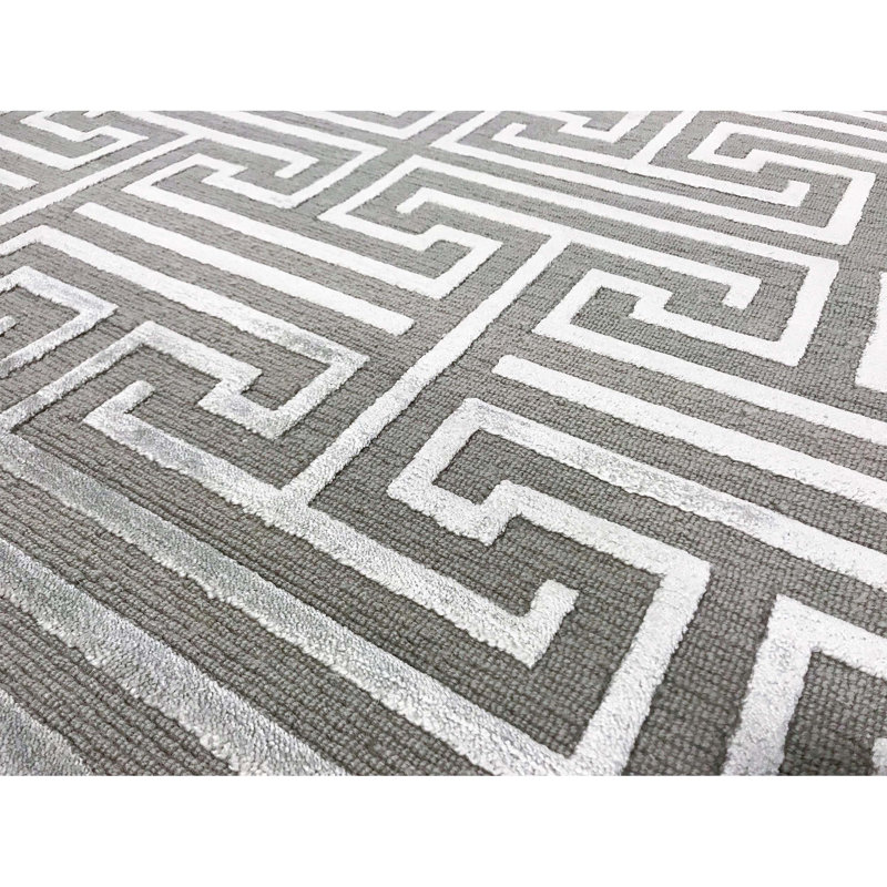 Windsom Geometric Area Rug in Brown