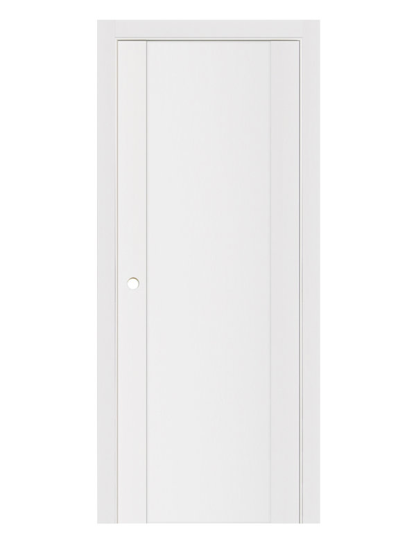 Porte intérieure moderne laminée blanc doux Stile 001, 24 po x 80 po