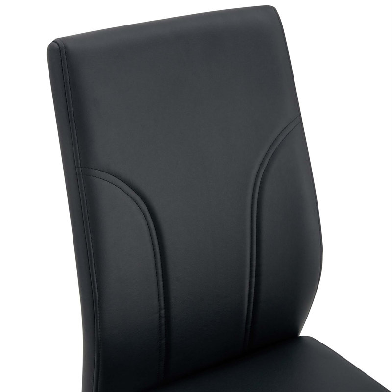 Modern Dining Chairs With Sturdy Leg Chairs, Black, 2