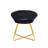 Kendleton Velvet Accent Chair with Gold Metal Legs-2011887902