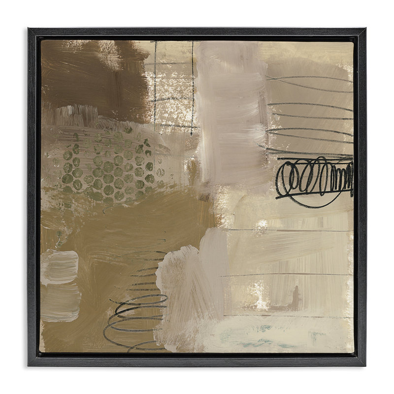 Cadre flottant Indulged Homage Composition, design par Brent Baker, H 25 po x l 25 po, Cadre flottant noir de jais