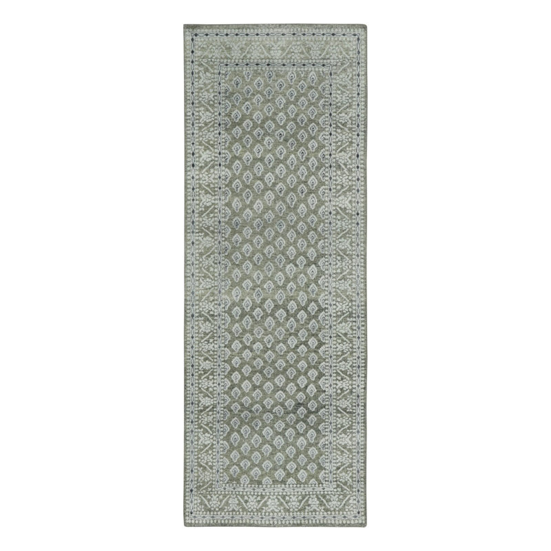 Handmade Silk Geometric Area Rug