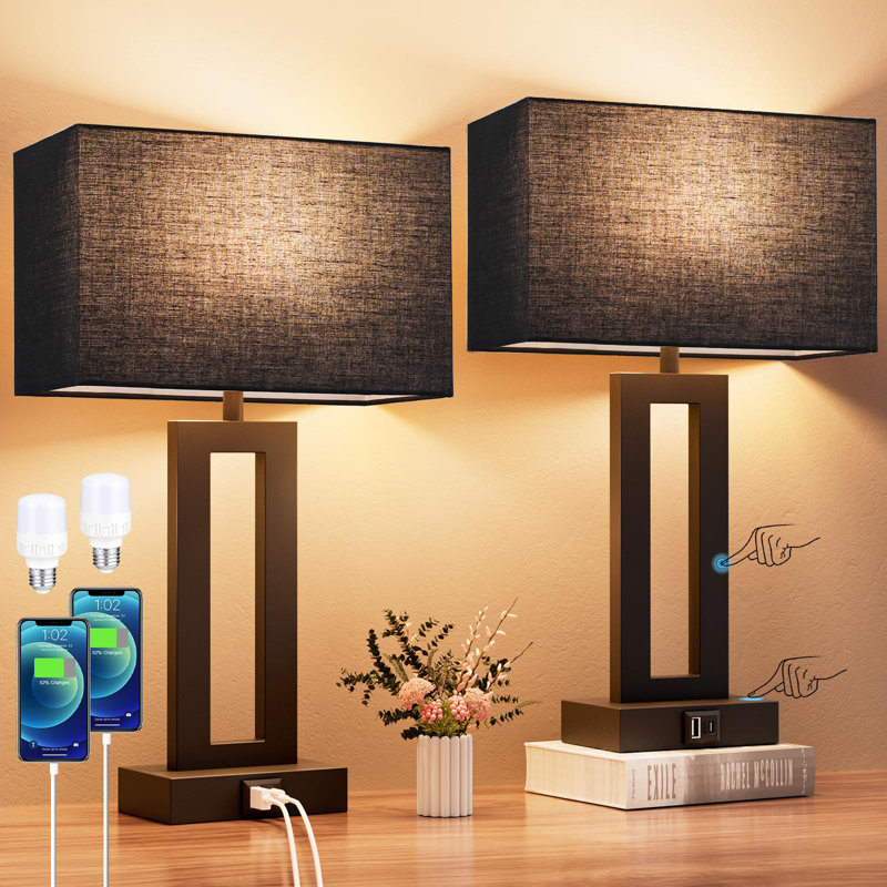 Lampe de table Cavid, Noir