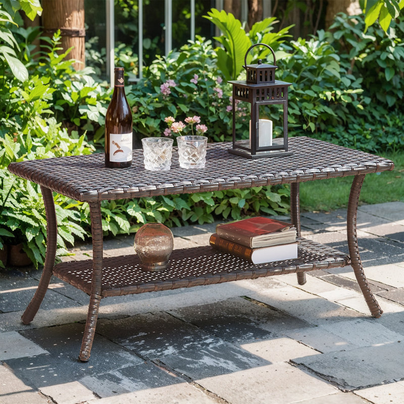 Table basse Alecxa, Brun
