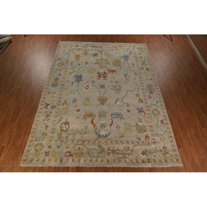 Tapis Oushak à motif floral All-Over