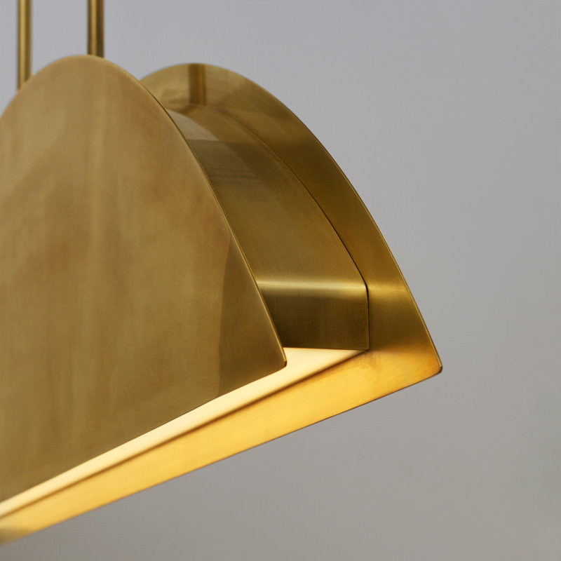 Bau 4 - Light LED Pendant, Natural Brass