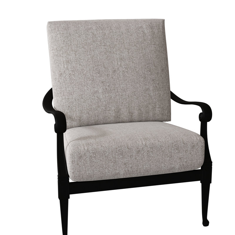 Chaise de patio Wiltshire, Noir texturé, Poète bouleau Sunbrella®