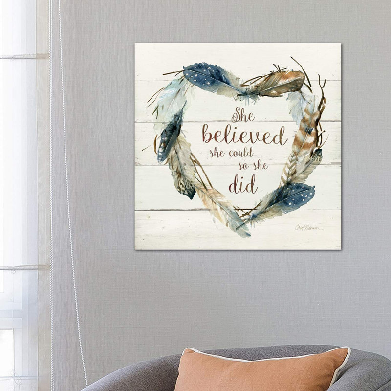 She Believed She Could by Carol Robinson - Wrapped Canvas Print, 66.04 cm H x 66.04 cm W x 3.175 cm D