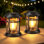 Lanterne solaire d'extérieur imperméable à l'eau, luminaires suspendus lumineux pour l'extérieur, lanternes à énergie solaire décoratives améliorées pour éclairage de jardin