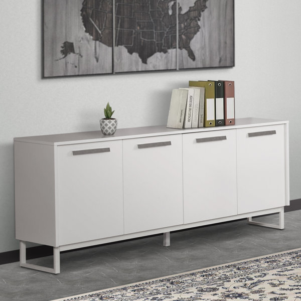 Stella Trading Bobby Chest of Drawers in Sonoma Oak Look, White, Modern  Sideboard with Lots of Storage Space for Your Living Area, 60 x 82 x 35 cm  (W