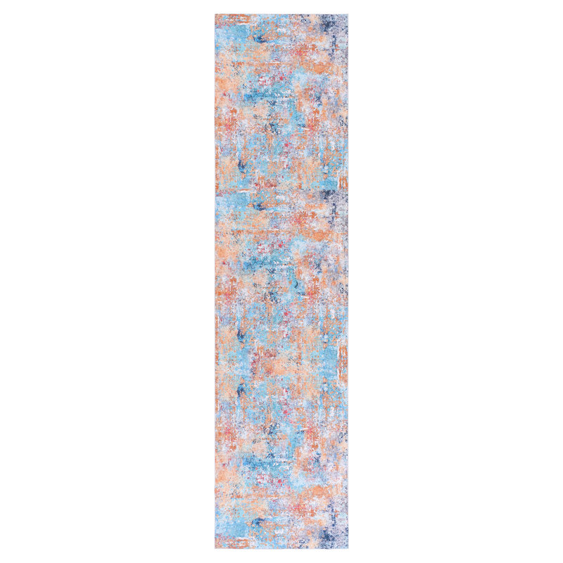 Washable Area Rug Runner 2'6''X10', Low-Pile Non-Slip Non-Shedding, For Living, Bedroom, Kitchen, Dining, & Pet , , Multi Conversion Non-Slip, Living Room, Shade