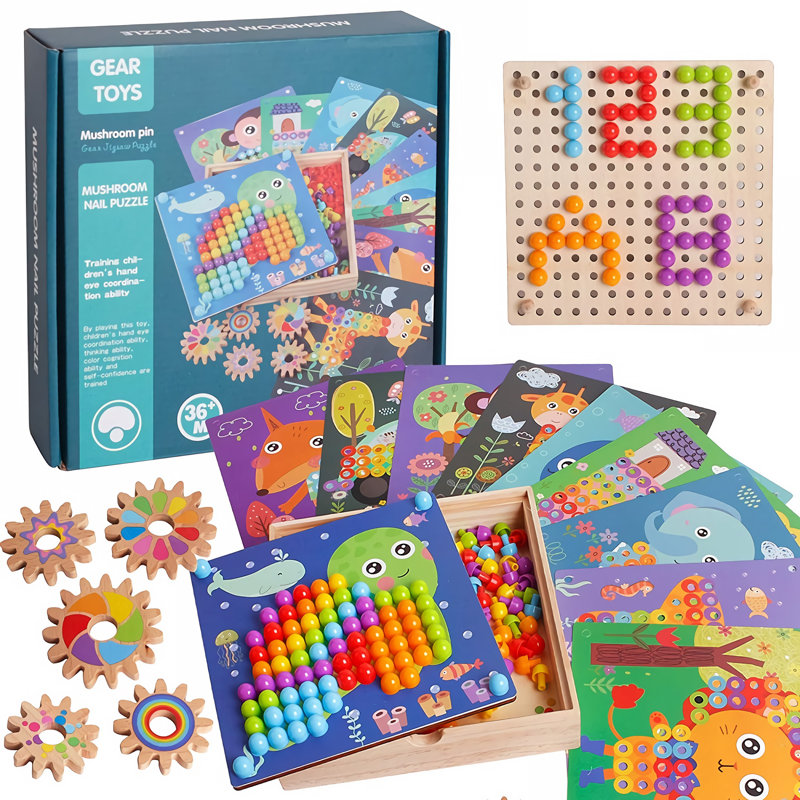 Engrenages, jouets, goujons de champignon et clous pour engrenages