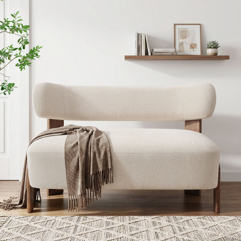 Causeuse en banc 46 po, Beige
