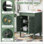 Meuble-lavabo de salle de bain avec lavabo et rangement à 2 niveaux - lavabo simple, grandes tablettes-372513240
