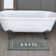 Ghofran His Bordered Polyester Machine Washable Bath Rug