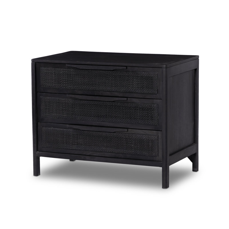 Commode 3 tiroirs Nellie, Noir, noir, noir, noir