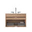 Meuble-lavabo mural 30 po avec finition en chêne brut, lavabo en céramique et armoire en bois aggloméré Gloria
