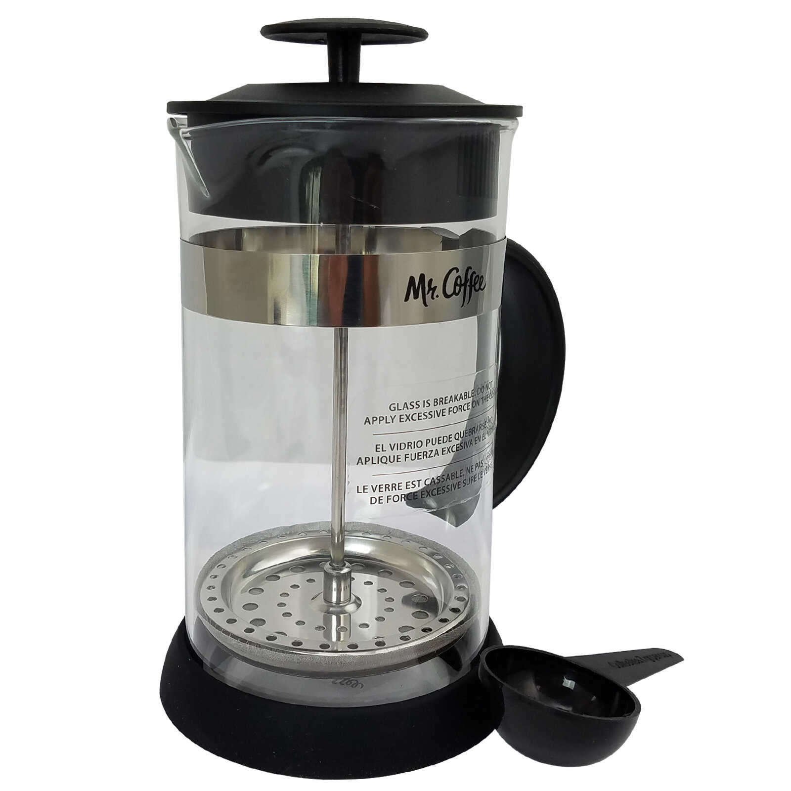 Gibson 4-Cup Mr. Coffee Cafe Oasis Glass Body French Press Coffee