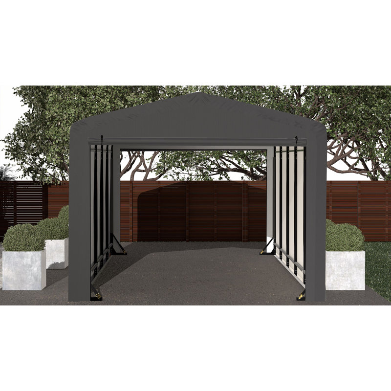 ShelterTube Wind and Snow-Load Rated Garage, 10x23x8 Grey