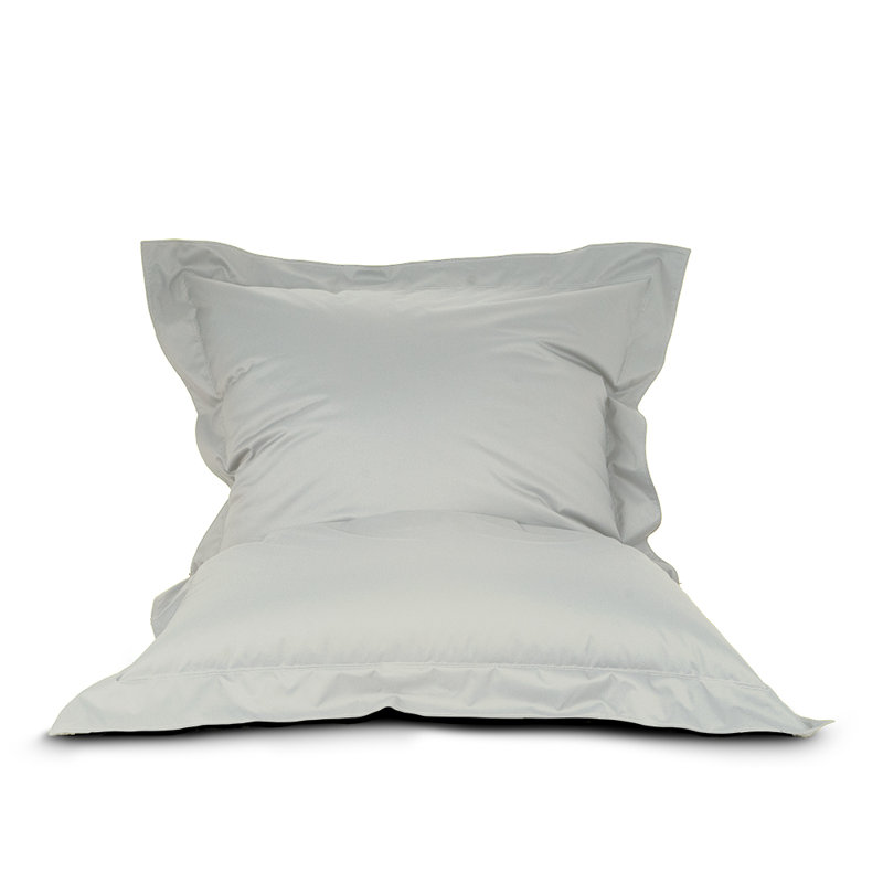 Polyester Outdoor Friendly Refillable Bean Bag Lounger, Grey