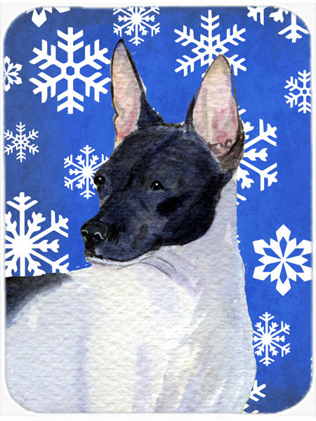 Planche à découper en verre terrier de l’allée de vacances Ashlynn, Bleu / Blanc